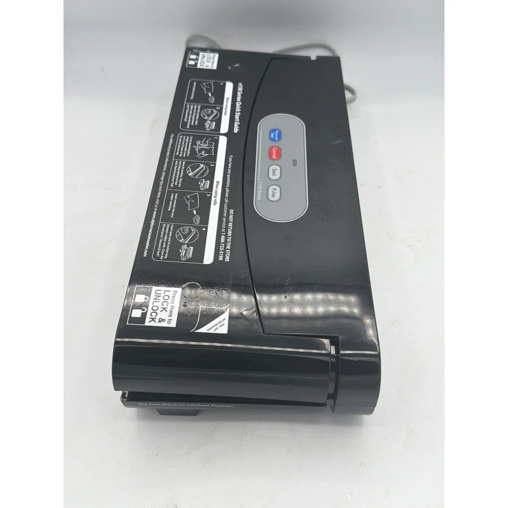 Ziploc V150 Series Vacuum Sealer Machine Model V159 Food Saver System Black
